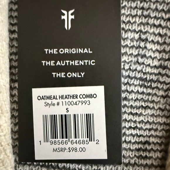 NWT FRYE Women's Oatmeal Heather Combo Aztec Pattern Cardigan Sweater  Small $98 - Picture 4 of 6